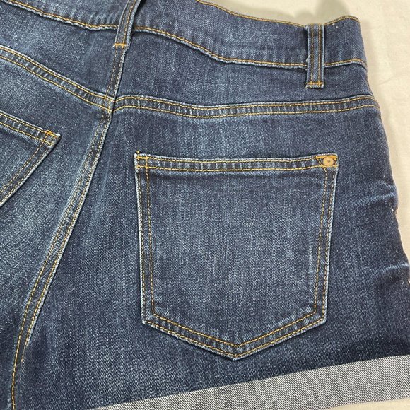 4/$25 Nobo Shorts High Rise Dark Wash Denim‎ Cuffed Junior Size 9 - Picture 5 of 7